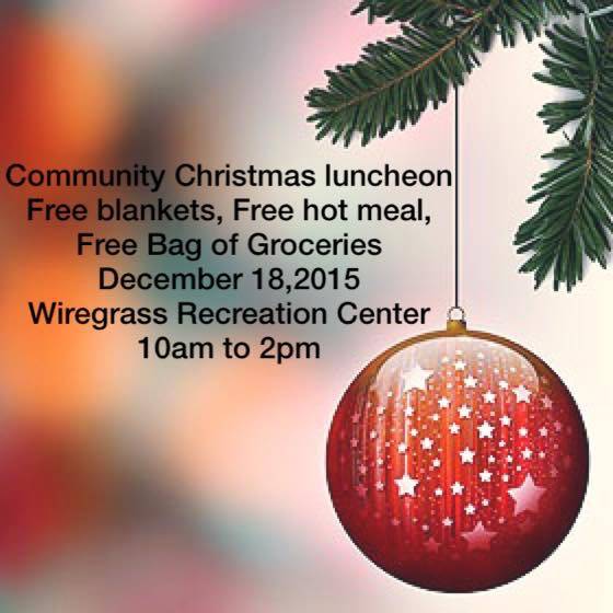 12th Community Christmas Luncheon Save The Date