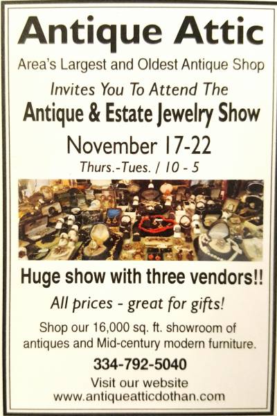 Antique Attic's Annual Antique & Estate Jewelry Show November 17-22