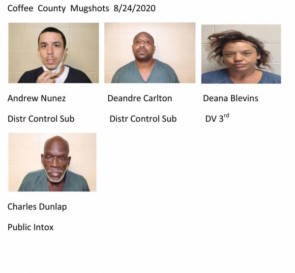 Coffee County Mugshots 8/24/2020 :: RickeyStokesNews.com!