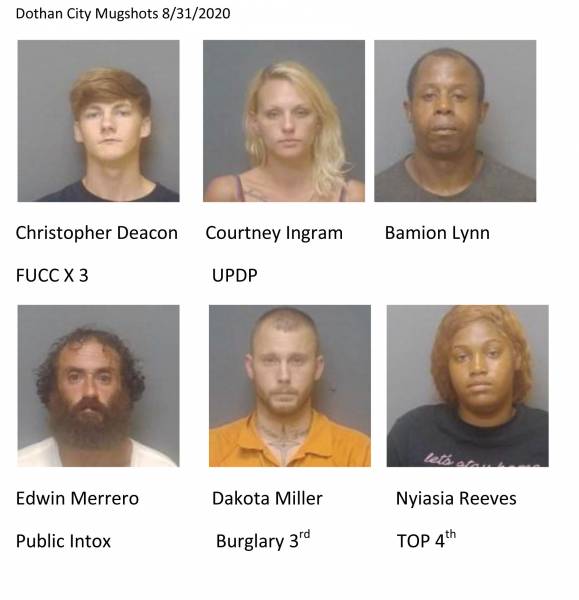 Dothan City Mugshots 8/31/20250