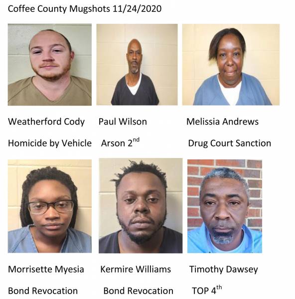 Coffee County Mugshots 11/24/2020