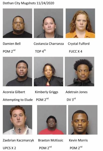 Update 1:02 pm Dothan City Mugshots 11/24/2020 Houston County Mugshots 11/24/2020