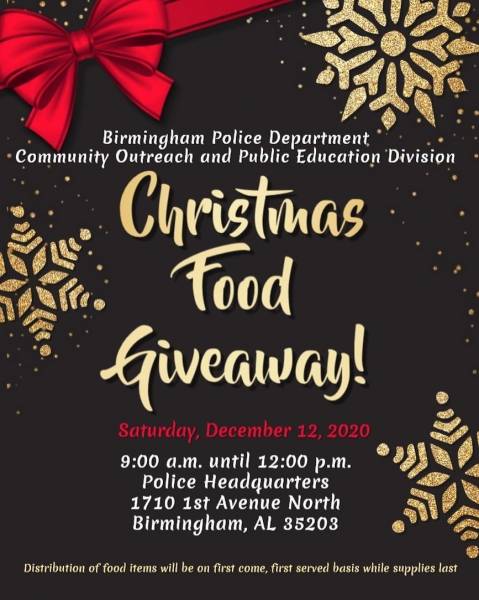 Birmingham Police Host Christmas Food Giveaway