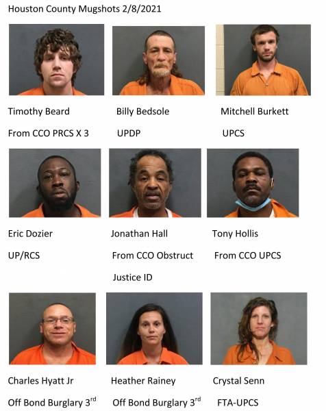 Houston County / Dothan City Mugshots 2/8/2021