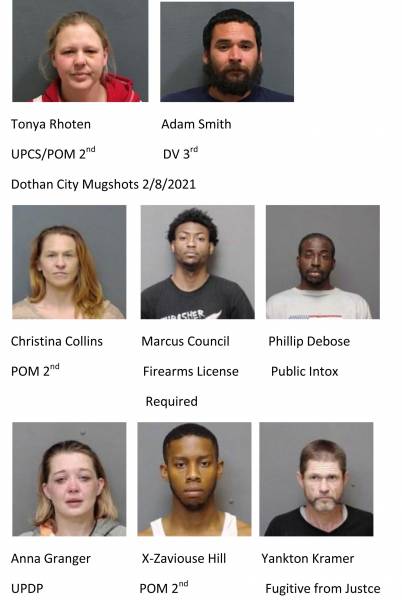 Houston County / Dothan City Mugshots 2/8/2021