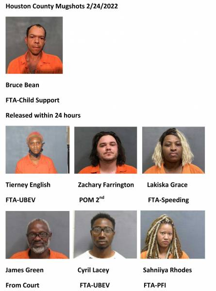 Houston County Mugshots 2/24/2022