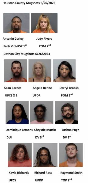 Houston County /Dothan City Weekend Mugshots 6/26/2023