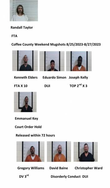 Dale County/ Coffee County/Pike County Weekend Mugshots 8/25/2023-8/27 ...