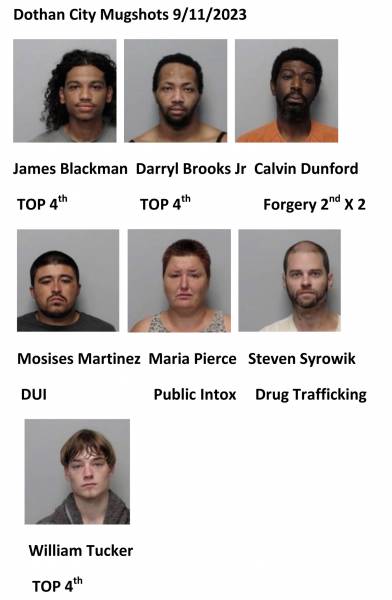 Houston County/Dothan City Mugshots9/11/2023