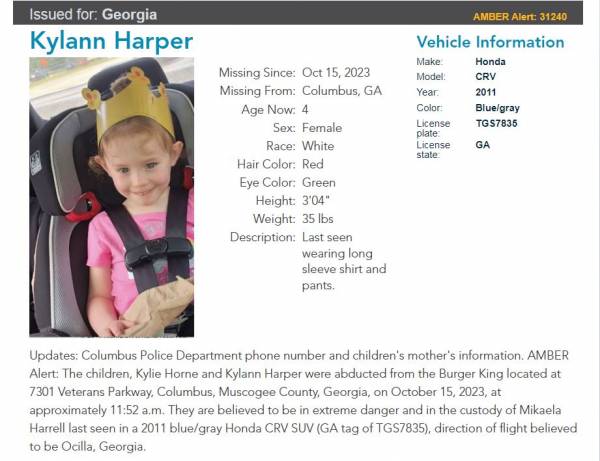 Amber Alert Issued in Georgia