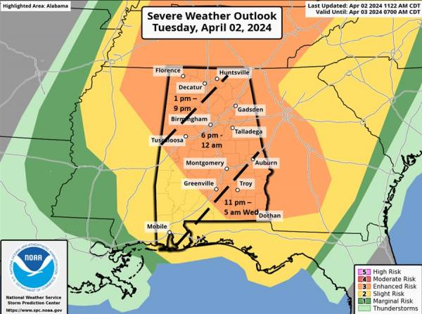 Risk of Severe Weather is Increasing for Wiregrass Area
