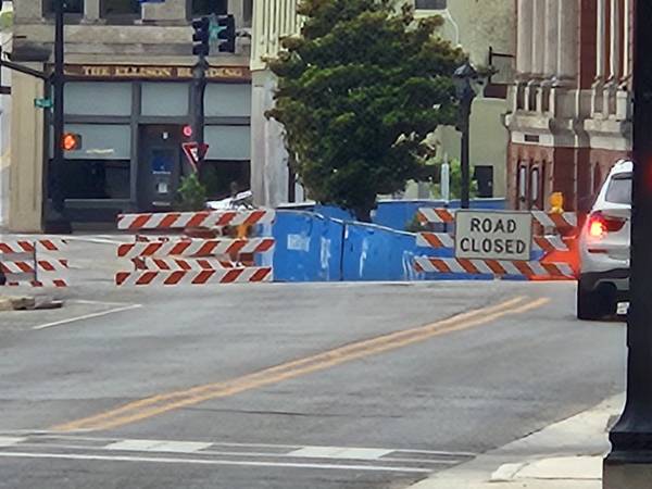 Downtown Road Closed for today