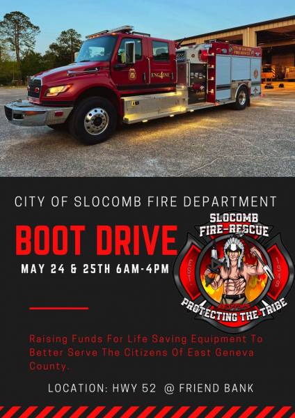 Slocombo Fire-Rescue Boot Drive Fundraiser