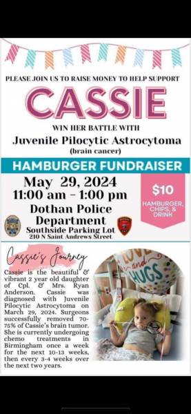 Plesea Join us To Raise Money to Help Support Cassie win her Battle with Juveniloe Pilocytie Asteocytoma (Brain Cancer