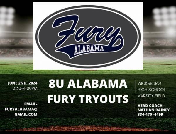 Alabama Fury 8u Tryouts
