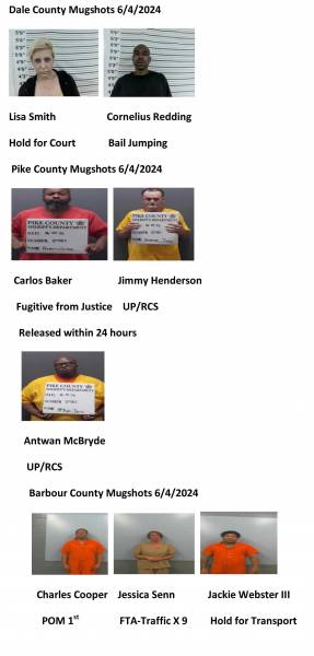 Dale County/Pike County /Barbour County Mugshots 6/4/2024