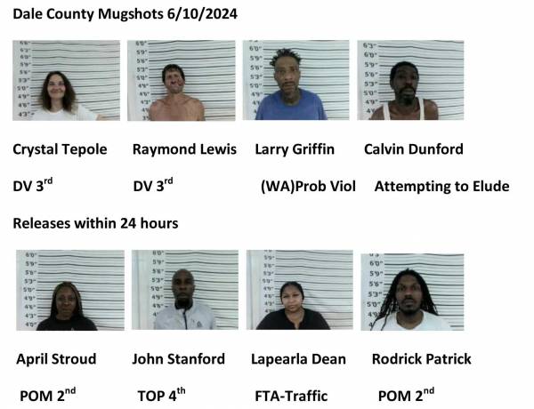 Dale County Mugshots 6/10/2024