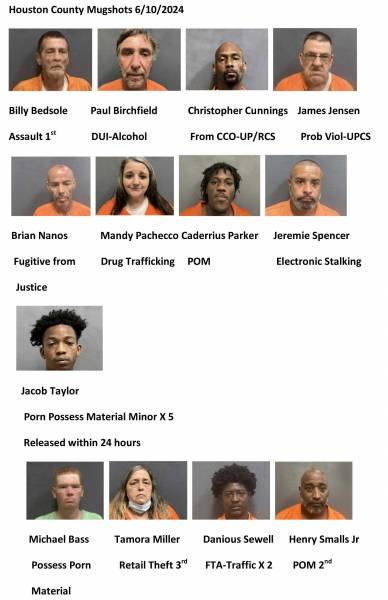 Houston County/ Dothan City Mugshots 6/10/2024