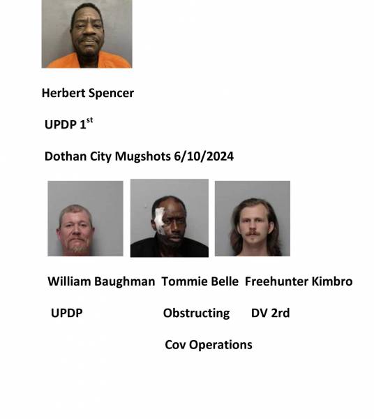 Houston County/ Dothan City Mugshots 6/10/2024