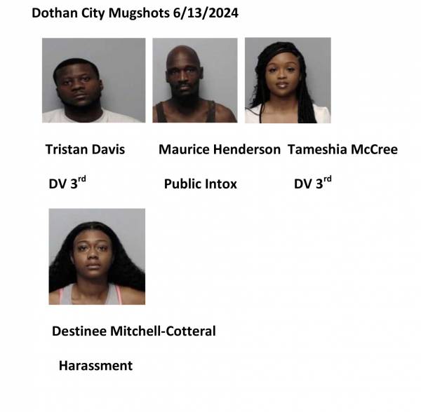 Houston County/ Dothan City Mugshots 6/13/2024