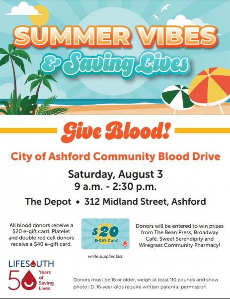 Ashford Summer Vibes & Saving Lives Give Blood