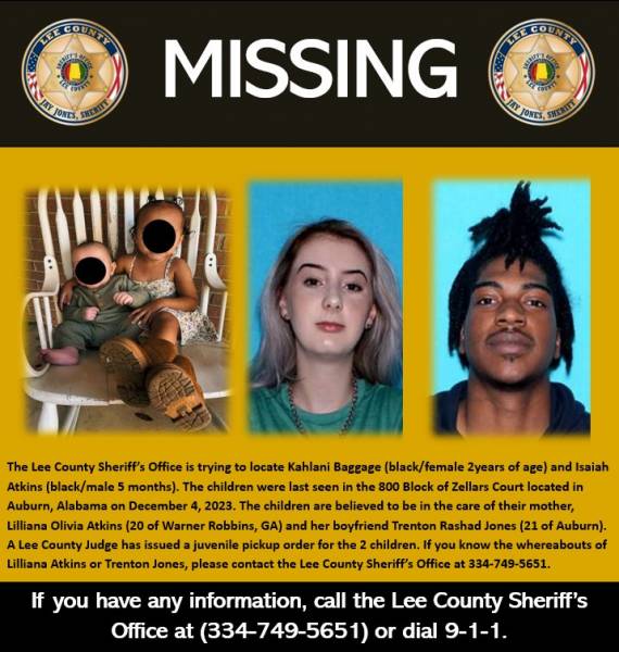 Lee County Looking for Missing Children