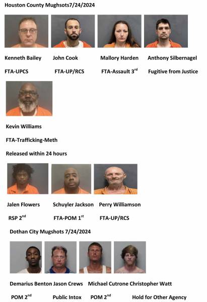 Houston County/Dothan City Mugshots 7/24/2024