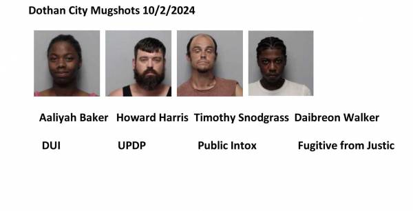 Houston County / Dothan City Mugshots 10/2/2024