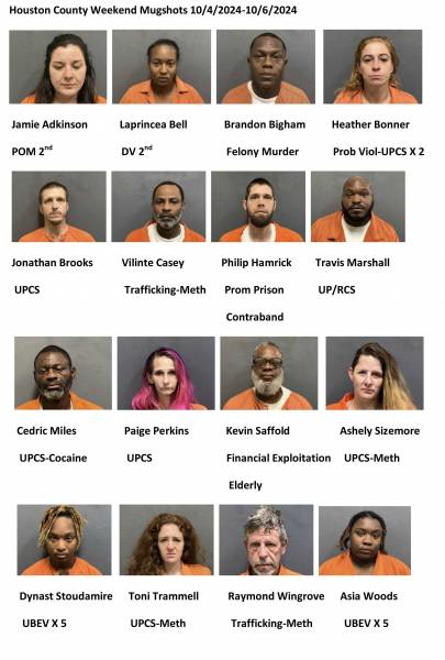 Houston County/ Dothan City  Weekend Mugshot’s  10/4/2024-10/6/2024