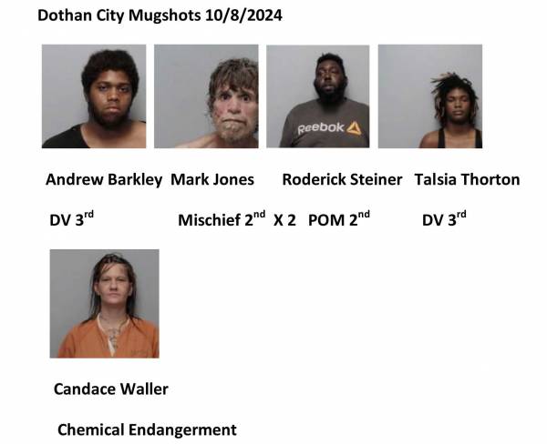 Houstin County/Dothan City Mugshots 10/8/2024