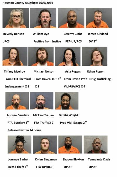 Houston County/Dothan City Mugshots 10/9/2024