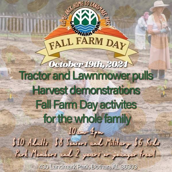 Landmark Park’s Fall Farm Day: Saturday, Oct. 19