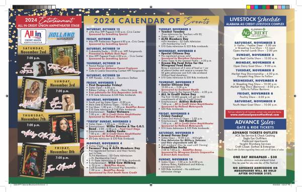 PEANUT FESTIVAL CALENDAR OF EVENTS