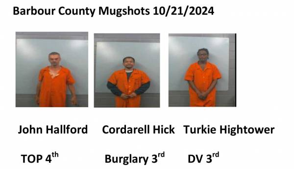 Coffee County/Dale County/Pike County /Barbour County Mugshots 10/21/2024