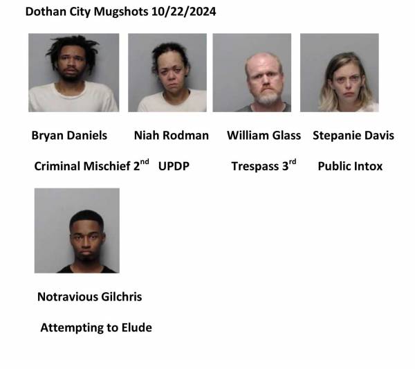 Houston County / Dothan City Mugshots 10/22/2024