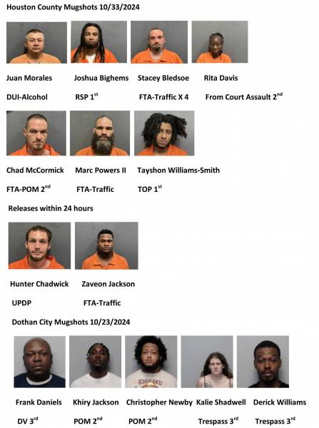 Houston County/Dothan City Mugshots 10/23/2024