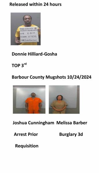 Coffee County/Dale County/Pike County /Barbour County Mugshot’s 10/24/2024