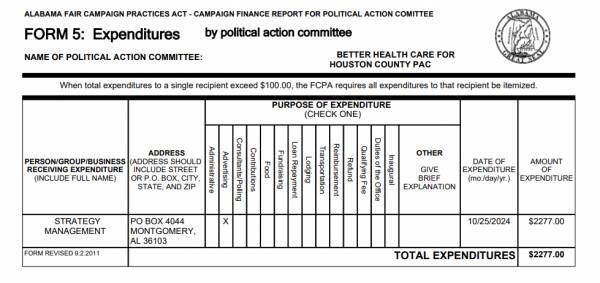 PAC supporting Local Amendment 1 spends over $2K on 