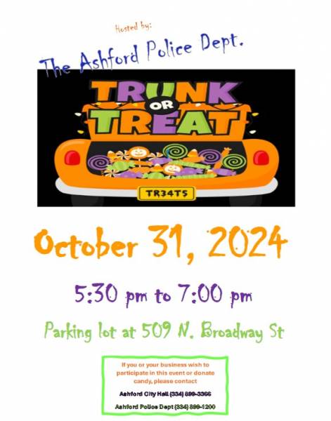 The Ashford Police Dept Truck or Treat