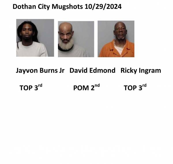 Houston County/ Dothan City Mugshots 10/29/2024