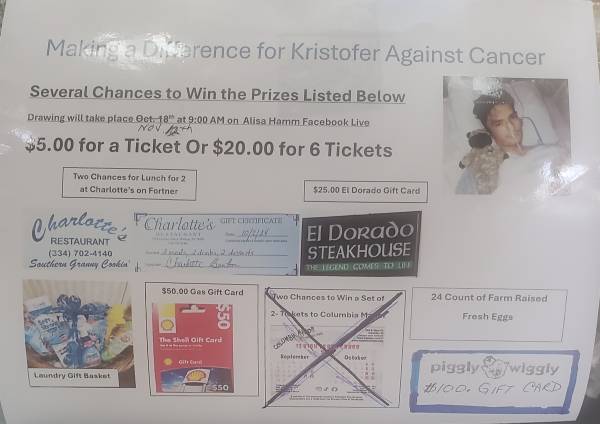 Fundraiser for Kristofer Lopez’s cancer treatment at Charlotte’s Restaurant