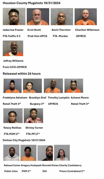 Houston County Mugshots 10/31/2024