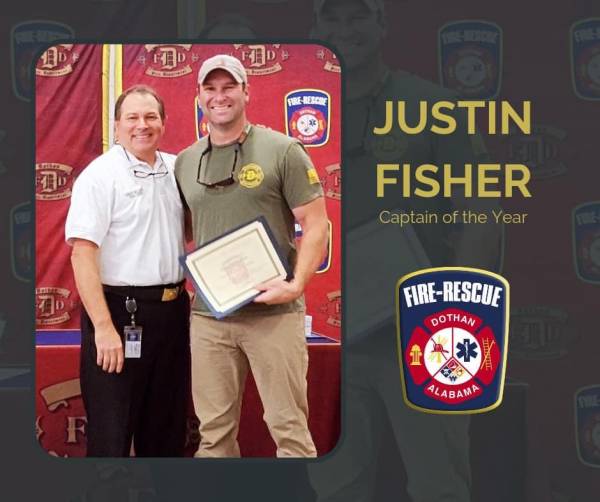 7:24 PM.   Dothan Fire Members Of The Year