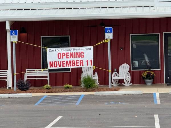 11:39  PM   ZACK'S RESTAURANT - Opening Monday - November 11