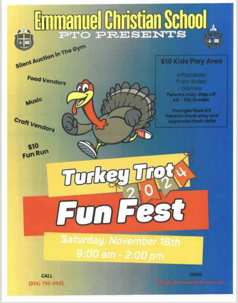 Turkey Trot Fun Fest at Emmanuel Christian School