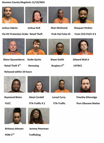 Houston County /Dothan City Mugshots 11/13/2024