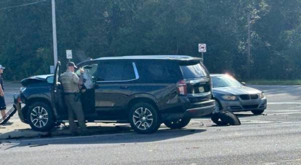 1:17 P.M.: Critical wreck at Denton Road and Ross Clark Circle