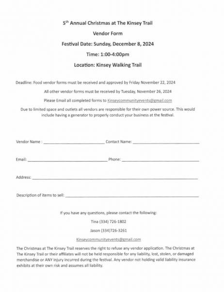 5th Annual Christmas at the Kinsey Trail