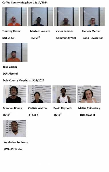 Coffee County/Dale County Mugshots 11/14/2024