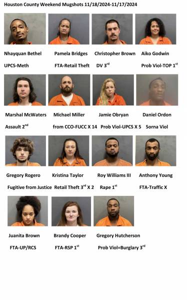 Houston County /Dothan City Weekend Mugshots 11/15/2024-11/17/2024